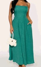Fashion Nova Salina A Line Maxi Dress - Green