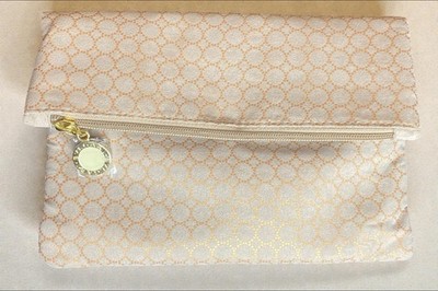 Bvlgari Parfums For Emirates Make Up Clutch Toiletry Bag NEW Champagne Rose Gold