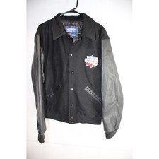 National Cheerleaders Association Champion Varsity Jacket Wool Leather Black