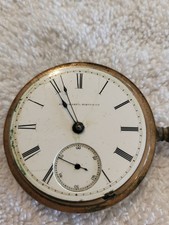 Antique 1887 Elgin Pocket Watch 18s Grade 102 11J Sidewinder IL Victory