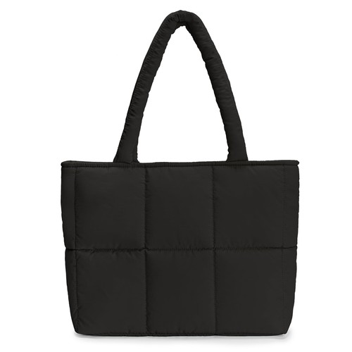 Puffer Tote Bag for Women, Large Quilted Puffy Handbag Lightweight, Shoulder ...