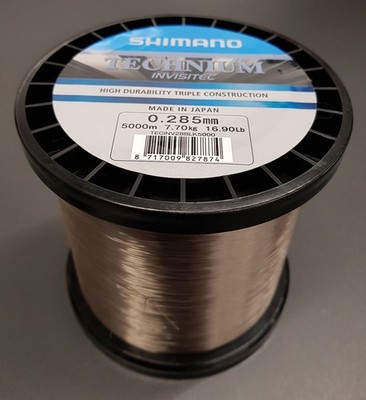Shimano Technium Invisitec 5000m 0,285mm 7,70kg Großspule Bulk Fishing Line NEW