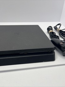 Sony PlayStation 4 Slim Edition 1TB Black Console Bundle, Tested & Working