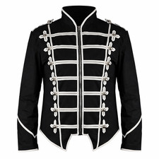 Men’s Gothic Military Parade Jacket MCR Style Marching Band Coat Cosplay Costume