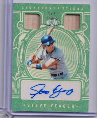 2025 Leaf Lumber Emerald Dual Bat/Auto Steve Yeager  #1/3