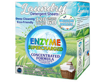 Laundry Detergent Sheets 120 Loads Hypoallergenic, Enzyme-Base- Multiple Scents