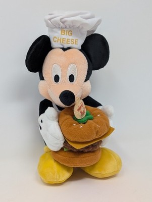 Vintage Mickey Mouse Big Cheese Chef Hat 9'' Disney Store Plush - New with Tags