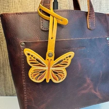 MANGO Portland Leather Butterfly  Charm FAST SHIP Monarca Charm
