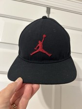 Air Jordan Youth Adjustable Baseball Cap Hat Snapback Jumpman Logo Black Red