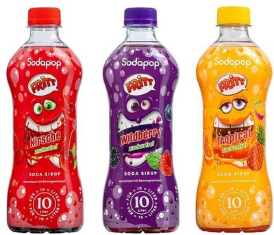 SODAPOP FRITT Sirup 3er Set (je 1 Flasche) Erfrischungsgetränk Fruchtsirup