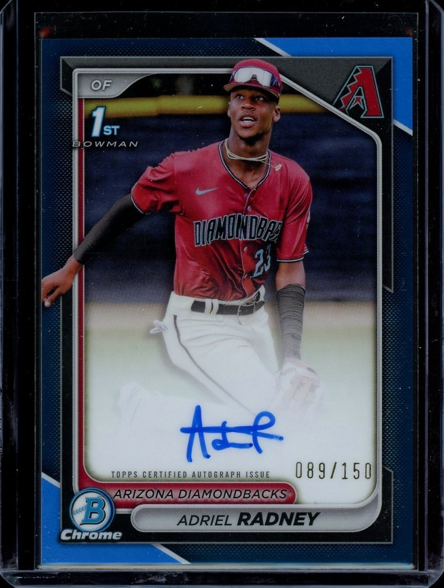 2024 1st Bowman Chrome ~ Adriel Radney ~ Blue Refractor /150 ~ #CPA-AR ~ Auto