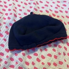 Janie  Jack Navy Blue Beret with Red Trim 12-18 months