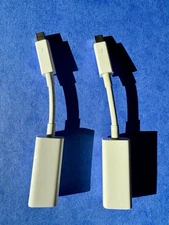 Lot Of (2) Apple A1433 Thunderbolt to Gigabit Ethernet Adapter - MD463LL/A