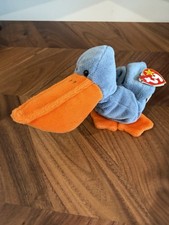 Ty Beanie Baby Scoop The Pelican #4107 DOB 7-1-96 W Original Tag