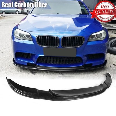 Carbon Fiber Front Bumper Lip Spoiler For BMW 5 Series F10 M5 Sedan 2012-2016