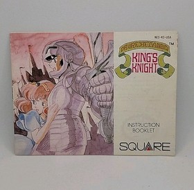 King's Knight  (Nintendo Entertainment System, NES) Square Soft Manual & Sleeve
