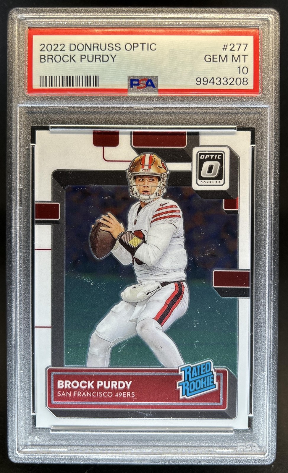 2022 Panini Donruss Optic Brock Purdy RC Rated #277 49ers PSA 10 GEM MINT Rookie