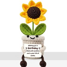 Happy Birthday Gifts for Women Crochet Sunflower