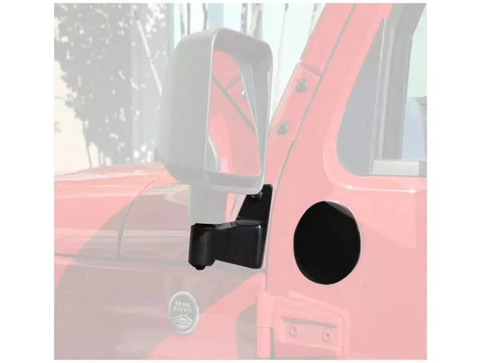 Mirror Relocation Brackets, Black, 2007 - 2018 Jeep Wrangler JK's 11025.04 - Image 2 of 4