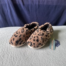 Women's, TOMS, Alpargata Doe Leopard, Fleece, Slipper sneaker, Ortholite, Size 9