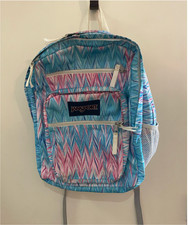 LIMITED EDITION COLOR-pink/blue painted chevron - JanSport Big Student BackPack