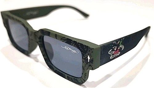 Ed Hardy logo sunglasses black square frame floral women NWT Ed Hardy logo sunglasses black square frame floral women NWT  main image 4