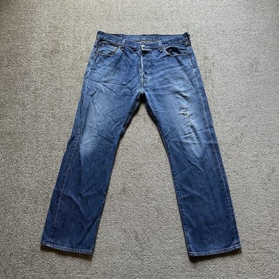 LEVIS 501 Herren Jeans Hose W36 L30 Vintage Regular Straight 9514 Blau Denim