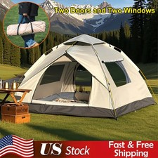 3-4 Person Pop Up Tents Waterproof Windproof Instant Tent for Camping Hiking NEW