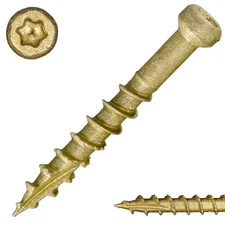 #8 x 1-1/4" SaberDrive Tan XL1500 Trim Screws (5 lb. Tub is Cracked, 1400 pcs.)