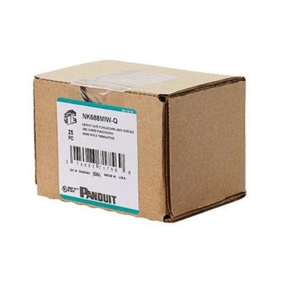 Panduit NK688MWHQ Cat6 Keystone Punchdown Jack White 20-Pack