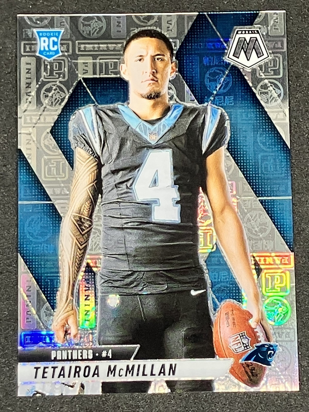 2025 Panini Mosaic Tetairoa McMillan /149 RC Silver Knight Prizm #274 Variation