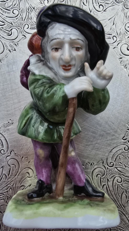 Raro Volkstedt MANSION HOUSE ENANO Antiguo Porcelana Alemán c. 1940 Foto 2 de 4