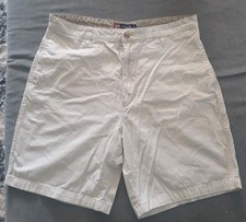 Chaps Ralph Lauren Mens Chino Preppy Shorts Khaki Cotton Skater Above Knee 36