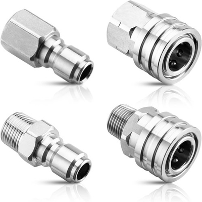 #ad #ad 4Pcs Pressure Washer Connect FittingsNPT 3 8#x27;#x27; Steel Spray Gun Quick Disconnect $19.99