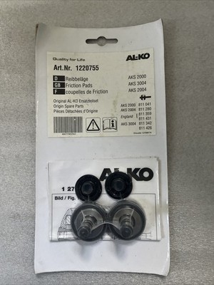 AL-KO STABILISER FRICTION SIDE PADS AKS 2000 2500 2700 2004 3004 P/N 1220755 NOS