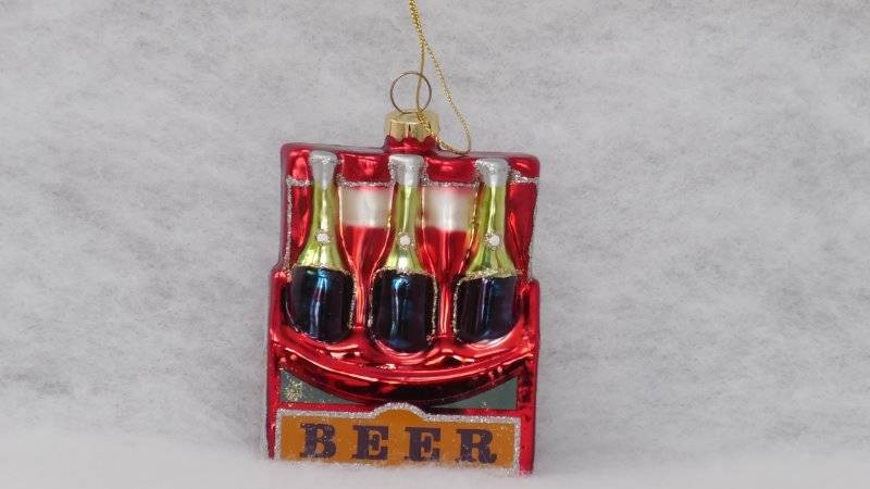 6 Pack Beer Glass Ornament by TRIM A HOME ~ NIB Micro Brew