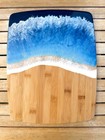 Handmade Ocean Resin Charcuterie Board Set w/ 6 Coasters — photo 2