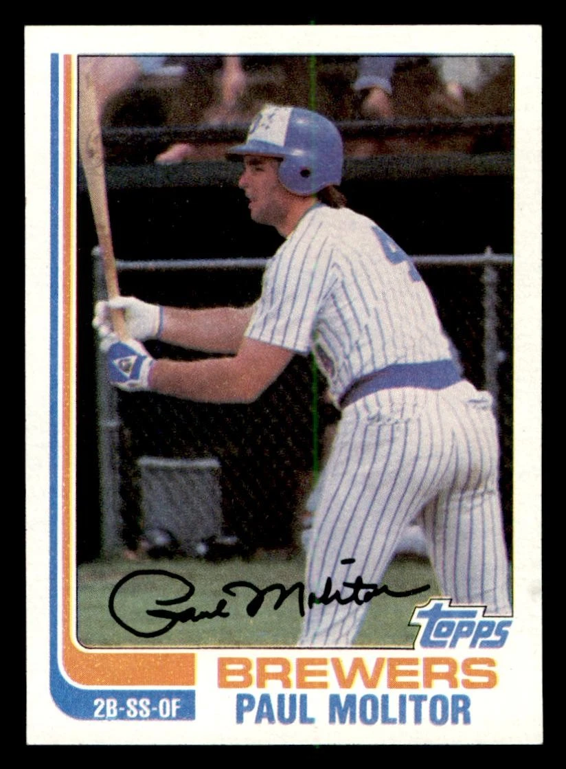 1982 Topps #195 Paul Molitor Milwaukee Brewers BASEBALL Card