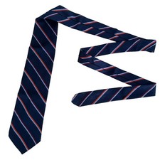 Brooks Brothers 346 Tie Men's Blue Stripe Pure Silk Necktie Handmade In USA