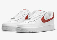 Nike Air Force 1 AF1 '07 Trainers White & Rust Orange Women's BNIB All Sizes