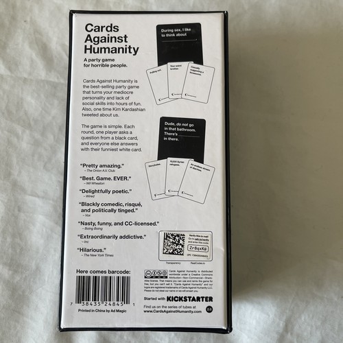 Cards Against Humanity - Gioco Base: Starter Set In Scatola Originale Mazzo 600 Carte - Foto 11 di 18