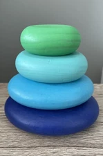 Lovevery Wood Stacking Stone Blocks Montessori Play Kit Toy Multicolor