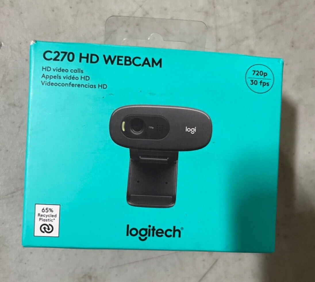 Logitech C270 Web Camera - Widescreen HD Video Calling | Noise-Reducing Mic