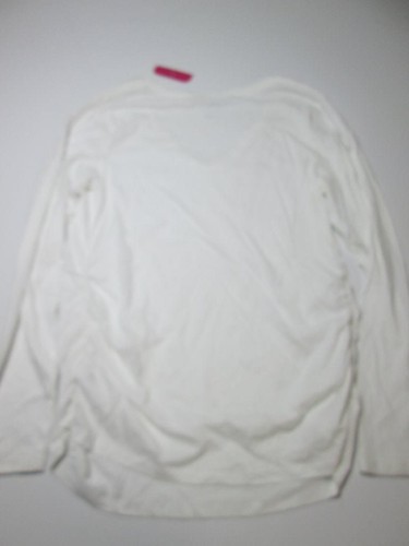 NWT Isabel Maternity Women Size XL Long Sleeve Shirt White U-Neck Stretch Casual - Picture 2 of 7