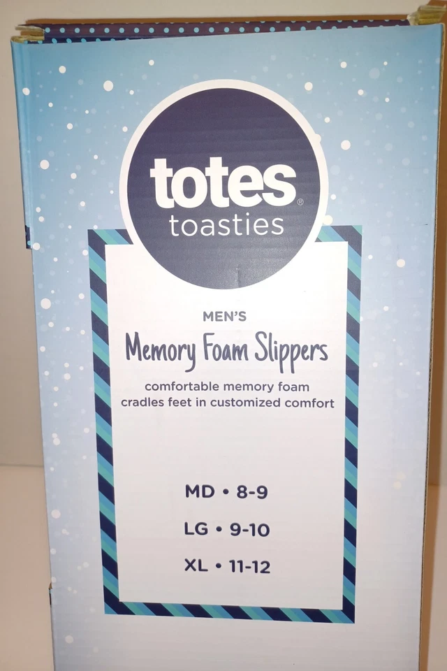 Мужские тапочки черный размер MD (8-9) тапочки, сумки Toasties памяти пены новый  - Изображение 3 из 4