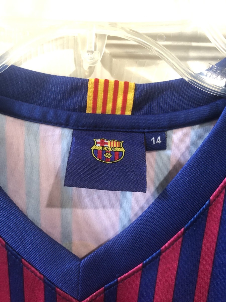 MESSI Barcelona UNICEF Jersey #10 Size 14 Beko Sponsor- Rakuten