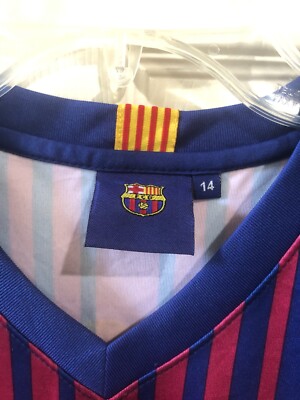 MESSI Barcelona UNICEF Jersey #10 Size 14 Beko Sponsor- Rakuten