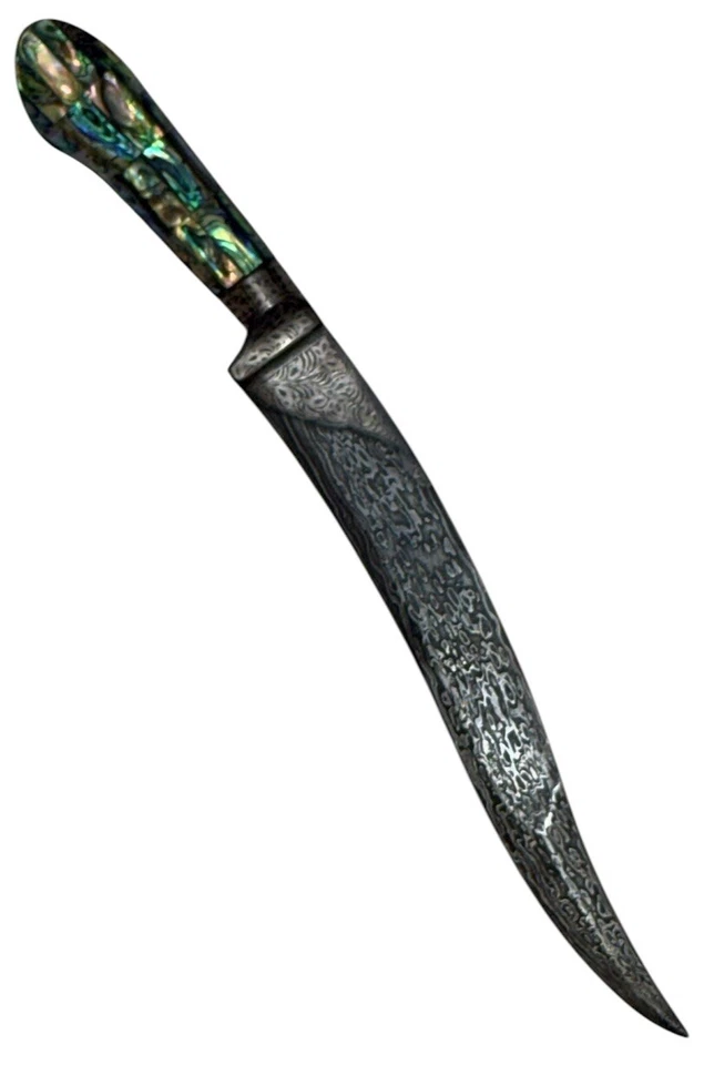 Daga de Damasco indo persa con mango de perla trabajado koftgari plateado 14 pulgadas Foto 2 de 4