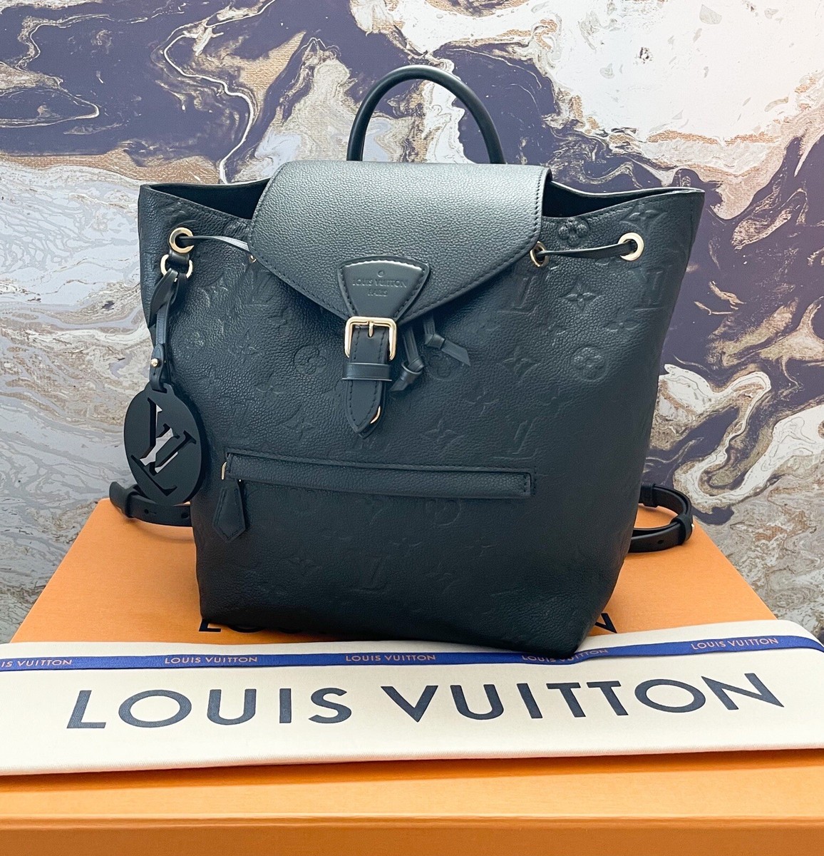 Louis Vuitton Empreinte Montsouris NM Black Leather Backpack  display picture 1