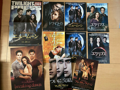 The TWILIGHT SAGA all FIVE films Japan flyer x9 Robert PATTINSON Kristen STEWART